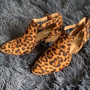 Leopard print ankle booties from Gameday Couture